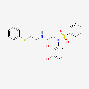 N~2~-(3-methoxyphenyl)-N~2~-(phenylsulfonyl)-N~1~-[2-(phenylthio)ethyl]glycinamide