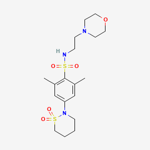 4-(1,1-dioxido-1,2-thiazinan-2-yl)-2,6-dimethyl-N-[2-(4-morpholinyl)ethyl]benzenesulfonamide