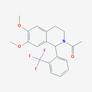 1-[6,7-dimethoxy-1-[2-(trifluoromethyl)phenyl]-3,4-dihydro-1H-isoquinolin-2-yl]ethanone