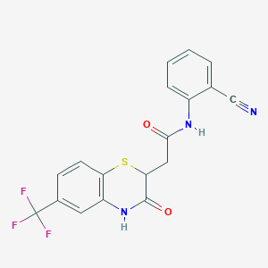 N-(2-cyanophenyl)-2-[3-oxo-6-(trifluoromethyl)-3,4-dihydro-2H-1,4-benzothiazin-2-yl]acetamide