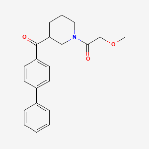 molecular formula C21H23NO3 B5241938 4-biphenylyl[1-(methoxyacetyl)-3-piperidinyl]methanone 