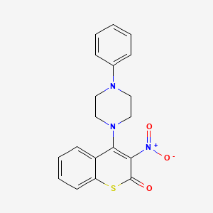 3-nitro-4-(4-phenylpiperazin-1-yl)-2H-thiochromen-2-one