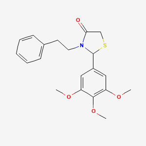 3-(2-phenylethyl)-2-(3,4,5-trimethoxyphenyl)-1,3-thiazolidin-4-one