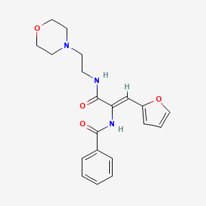 molecular formula C20H23N3O4 B5241986 N-[2-(2-furyl)-1-({[2-(4-morpholinyl)ethyl]amino}carbonyl)vinyl]benzamide 