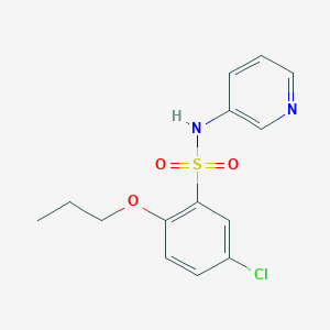 molecular formula C14H15ClN2O3S B5241987 5-chloro-2-propoxy-N-pyridin-3-ylbenzenesulfonamide 