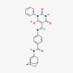 N-1-adamantyl-4-{[(2,4,6-trioxo-1-phenyltetrahydro-5(2H)-pyrimidinylidene)methyl]amino}benzamide