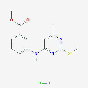 methyl 3-{[6-methyl-2-(methylthio)-4-pyrimidinyl]amino}benzoate hydrochloride