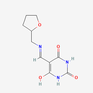 molecular formula C10H13N3O4 B5242001 6-hydroxy-5-(oxolan-2-ylmethyliminomethyl)-1H-pyrimidine-2,4-dione 