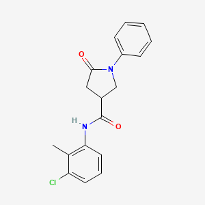 N-(3-chloro-2-methylphenyl)-5-oxo-1-phenylpyrrolidine-3-carboxamide