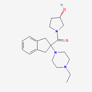 (3S)-1-{[2-(4-ethyl-1-piperazinyl)-2,3-dihydro-1H-inden-2-yl]carbonyl}-3-pyrrolidinol