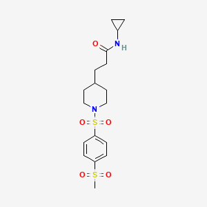 N-cyclopropyl-3-[1-(4-methylsulfonylphenyl)sulfonylpiperidin-4-yl]propanamide