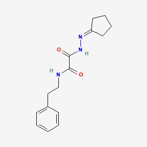 molecular formula C15H19N3O2 B5242084 2-(2-cyclopentylidenehydrazino)-2-oxo-N-(2-phenylethyl)acetamide 