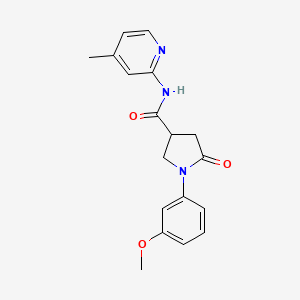 1-(3-methoxyphenyl)-N-(4-methylpyridin-2-yl)-5-oxopyrrolidine-3-carboxamide