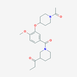 1-(1-{3-[(1-acetyl-4-piperidinyl)oxy]-4-methoxybenzoyl}-3-piperidinyl)-1-propanone