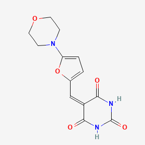 5-{[5-(MORPHOLIN-4-YL)FURAN-2-YL]METHYLIDENE}-1,3-DIAZINANE-2,4,6-TRIONE