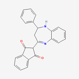 2-(2-phenyl-2,3-dihydro-1H-1,5-benzodiazepin-4-yl)-1H-indene-1,3(2H)-dione