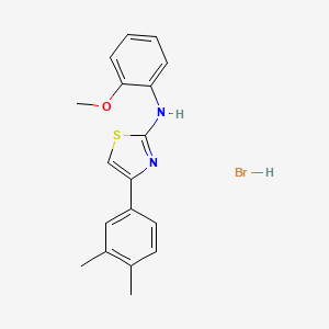 molecular formula C18H19BrN2OS B5242234 4-(3,4-dimethylphenyl)-N-(2-methoxyphenyl)-1,3-thiazol-2-amine;hydrobromide 