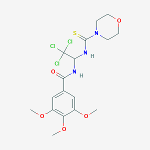 molecular formula C17H22Cl3N3O5S B5242235 3,4,5-TRIMETHOXY-N-(2,2,2-TRI-CL-1-((4-MORPHOLINYLCARBOTHIOYL)AMINO)ET)BENZAMIDE CAS No. 303061-93-0