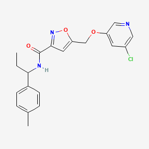 5-{[(5-chloro-3-pyridinyl)oxy]methyl}-N-[1-(4-methylphenyl)propyl]-3-isoxazolecarboxamide