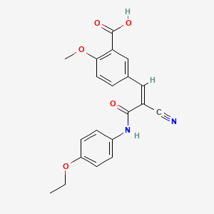 5-[(Z)-2-cyano-3-(4-ethoxyanilino)-3-oxoprop-1-enyl]-2-methoxybenzoic acid