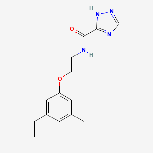 molecular formula C14H18N4O2 B5242308 N-[2-(3-ethyl-5-methylphenoxy)ethyl]-1H-1,2,4-triazole-3-carboxamide 