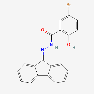 molecular formula C20H13BrN2O2 B5242315 5-bromo-N-(fluoren-9-ylideneamino)-2-hydroxybenzamide 