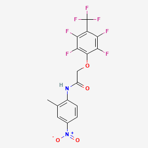 molecular formula C16H9F7N2O4 B5242323 N-(2-methyl-4-nitrophenyl)-2-[2,3,5,6-tetrafluoro-4-(trifluoromethyl)phenoxy]acetamide 