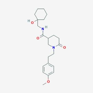 molecular formula C22H32N2O4 B5242355 N-[(1-hydroxycyclohexyl)methyl]-1-[2-(4-methoxyphenyl)ethyl]-6-oxopiperidine-3-carboxamide 