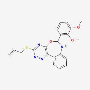 2-[3-(Allylsulfanyl)-6,7-dihydro[1,2,4]triazino[5,6-D][3,1]benzoxazepin-6-YL]-6-methoxyphenyl methyl ether