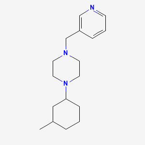 molecular formula C17H27N3 B5242373 1-(3-Methylcyclohexyl)-4-(pyridin-3-ylmethyl)piperazine 