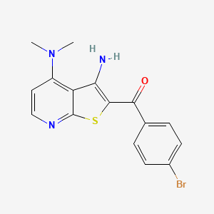 molecular formula C16H14BrN3OS B5242405 [3-amino-4-(dimethylamino)thieno[2,3-b]pyridin-2-yl](4-bromophenyl)methanone 