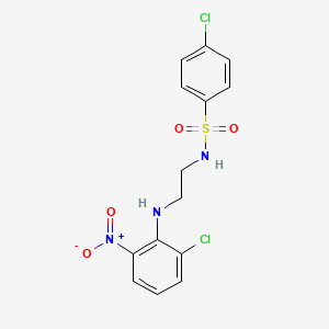 4-chloro-N-{2-[(2-chloro-6-nitrophenyl)amino]ethyl}benzenesulfonamide