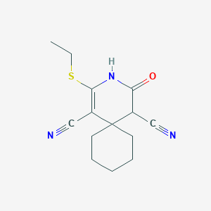 molecular formula C14H17N3OS B5242417 2-(ethylthio)-4-oxo-3-azaspiro[5.5]undec-1-ene-1,5-dicarbonitrile 