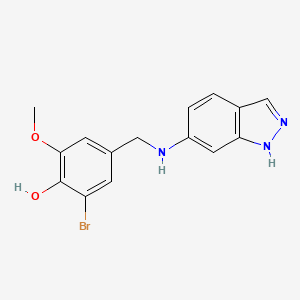 2-bromo-4-[(1H-indazol-6-ylamino)methyl]-6-methoxyphenol