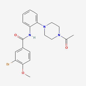 molecular formula C20H22BrN3O3 B5242478 N-[2-(4-acetylpiperazin-1-yl)phenyl]-3-bromo-4-methoxybenzamide 