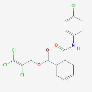 molecular formula C17H15Cl4NO3 B5242495 2,3,3-trichloro-2-propen-1-yl 6-{[(4-chlorophenyl)amino]carbonyl}-3-cyclohexene-1-carboxylate 