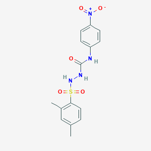 molecular formula C15H16N4O5S B5242504 2-[(2,4-dimethylphenyl)sulfonyl]-N-(4-nitrophenyl)hydrazinecarboxamide 