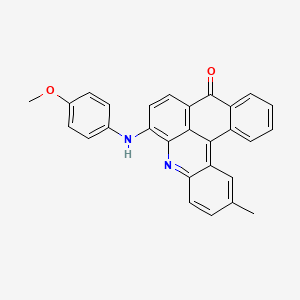 6-[(4-methoxyphenyl)amino]-2-methyl-9H-naphtho[3,2,1-kl]acridin-9-one