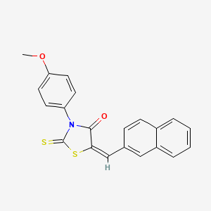 molecular formula C21H15NO2S2 B5242523 3-(4-methoxyphenyl)-5-(2-naphthylmethylene)-2-thioxo-1,3-thiazolidin-4-one 