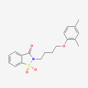 2-[4-(2,4-Dimethylphenoxy)butyl]-1,1-dioxo-1,2-benzothiazol-3-one