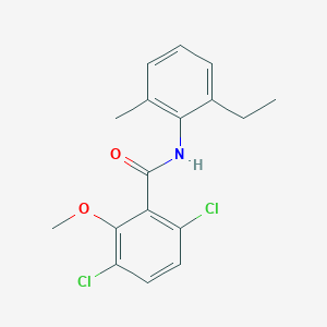 molecular formula C17H17Cl2NO2 B5242533 3,6-dichloro-N-(2-ethyl-6-methylphenyl)-2-methoxybenzamide CAS No. 6044-06-0