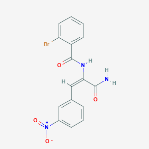 molecular formula C16H12BrN3O4 B5242544 N-[(E)-3-amino-1-(3-nitrophenyl)-3-oxoprop-1-en-2-yl]-2-bromobenzamide 