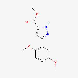 molecular formula C13H14N2O4 B5242568 methyl 3-(2,5-dimethoxyphenyl)-1H-pyrazole-5-carboxylate 