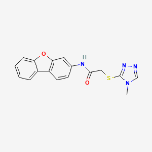 N-dibenzo[b,d]furan-3-yl-2-[(4-methyl-4H-1,2,4-triazol-3-yl)thio]acetamide