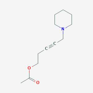 molecular formula C12H19NO2 B5242608 5-Piperidin-1-ylpent-3-ynyl acetate 