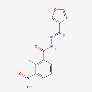 molecular formula C13H11N3O4 B5242629 N'-(3-furylmethylene)-2-methyl-3-nitrobenzohydrazide 