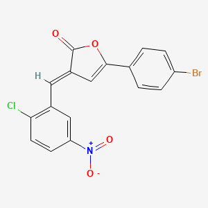 molecular formula C17H9BrClNO4 B5242735 5-(4-bromophenyl)-3-(2-chloro-5-nitrobenzylidene)-2(3H)-furanone 