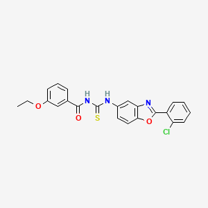 molecular formula C23H18ClN3O3S B5242748 N-({[2-(2-chlorophenyl)-1,3-benzoxazol-5-yl]amino}carbonothioyl)-3-ethoxybenzamide 
