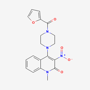 molecular formula C19H18N4O5 B5242754 4-[4-(2-furoyl)-1-piperazinyl]-1-methyl-3-nitro-2(1H)-quinolinone 