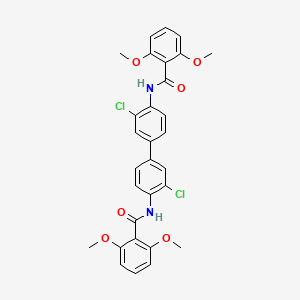 N-[2-chloro-4-[3-chloro-4-[(2,6-dimethoxybenzoyl)amino]phenyl]phenyl]-2,6-dimethoxybenzamide